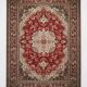 Large vintage carpet pure wool Persian design 240x340cm French made