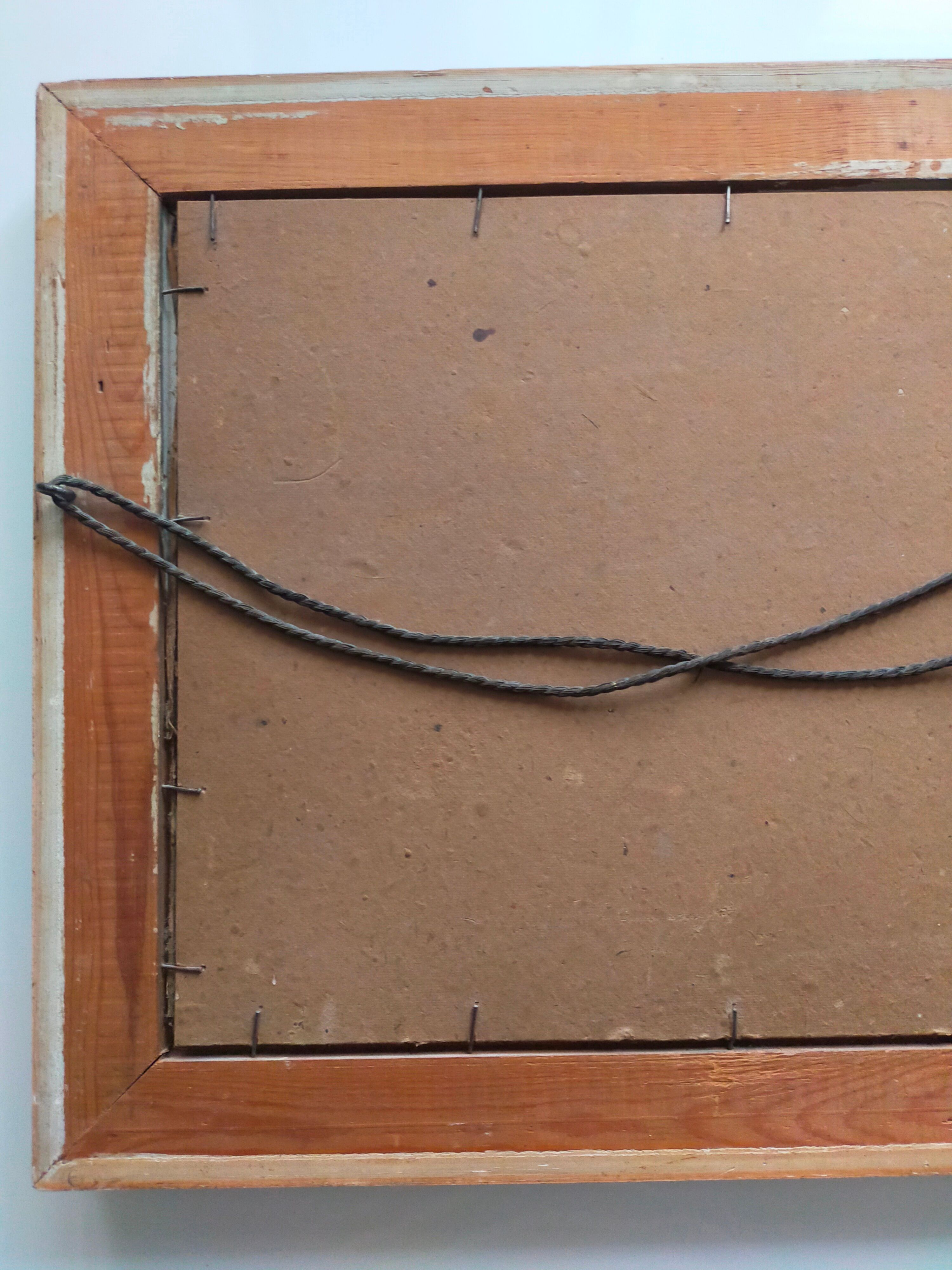 Winter landscape oil on panel signed