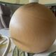 Lampe boule en bois années 70
