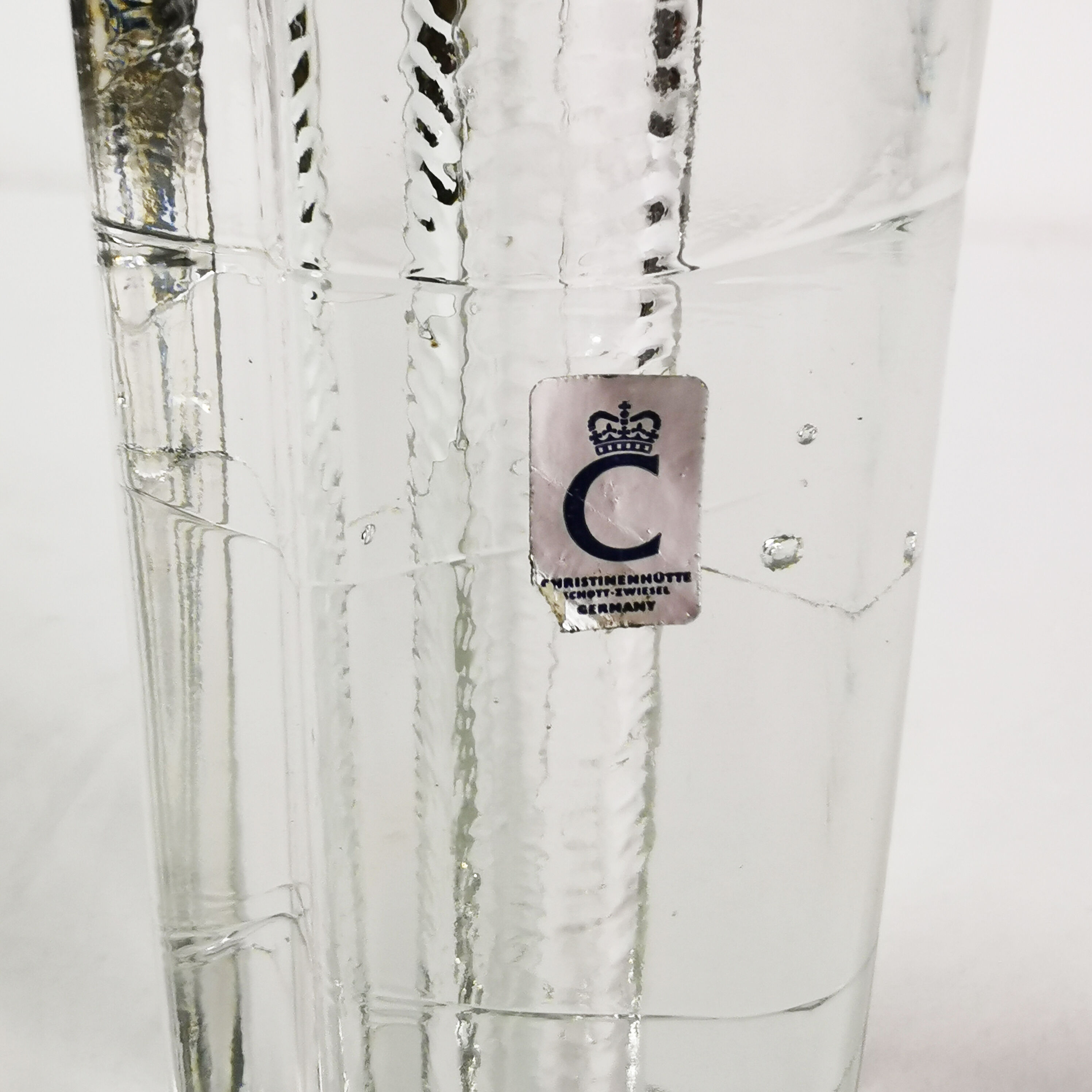 Vase par Christinen Hutte Germany 1960s