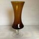 Smoked yellow glass vase