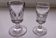 Duo of absinthe glasses thick bottoms artisanal manufacture late nineteenth century