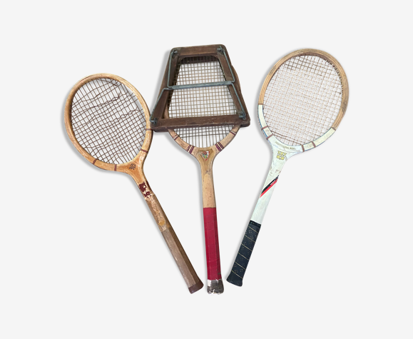 Trio de raquettes de tennis des années 60