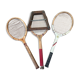 Trio of tennis rackets from the 60s