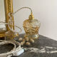 Vintage amber glass globe lamp
