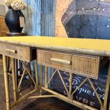Vintage rattan desk