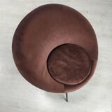 Vintage armchair velvet brown