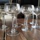 Set of 7 wine glasses drinking crystal balloon chiseled foot hemmed