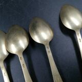 Lot of 6 russian solid silver spoons enamelled