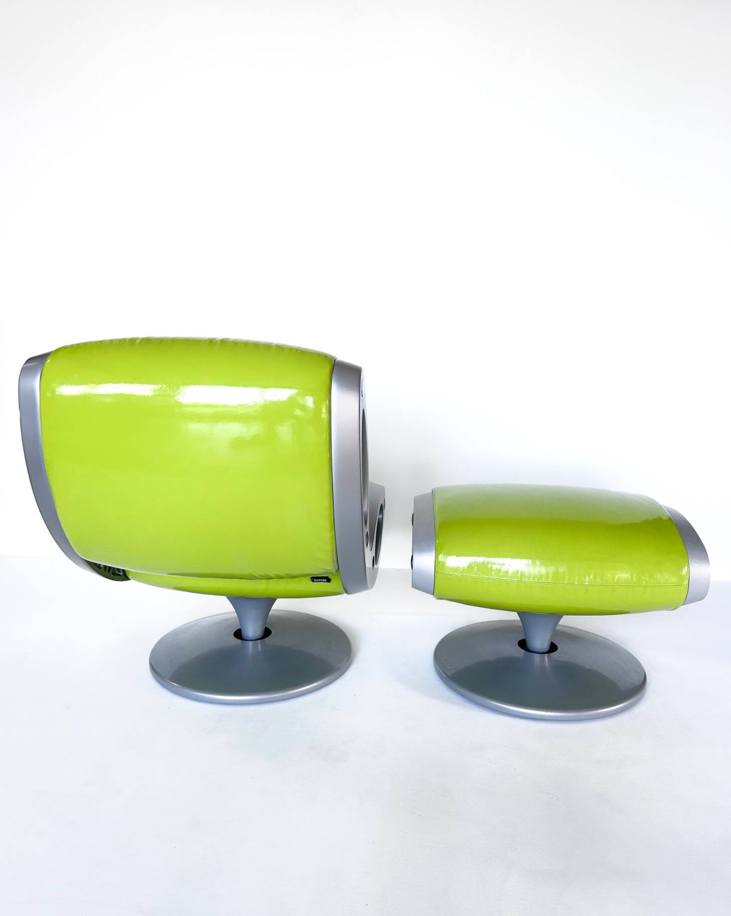 “Gluon” armchair and ottoman by Marc Newson, Moroso, 1993