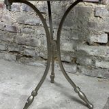 Side table industrial style riveted steel 1980