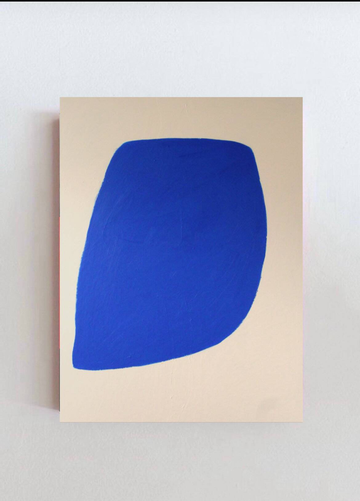 Large blue painting "Not a circle" 100x73 cm