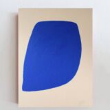 Large blue painting "Not a circle" 100x73 cm