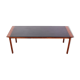 Rosewood coffee table with Denmark leather tray
