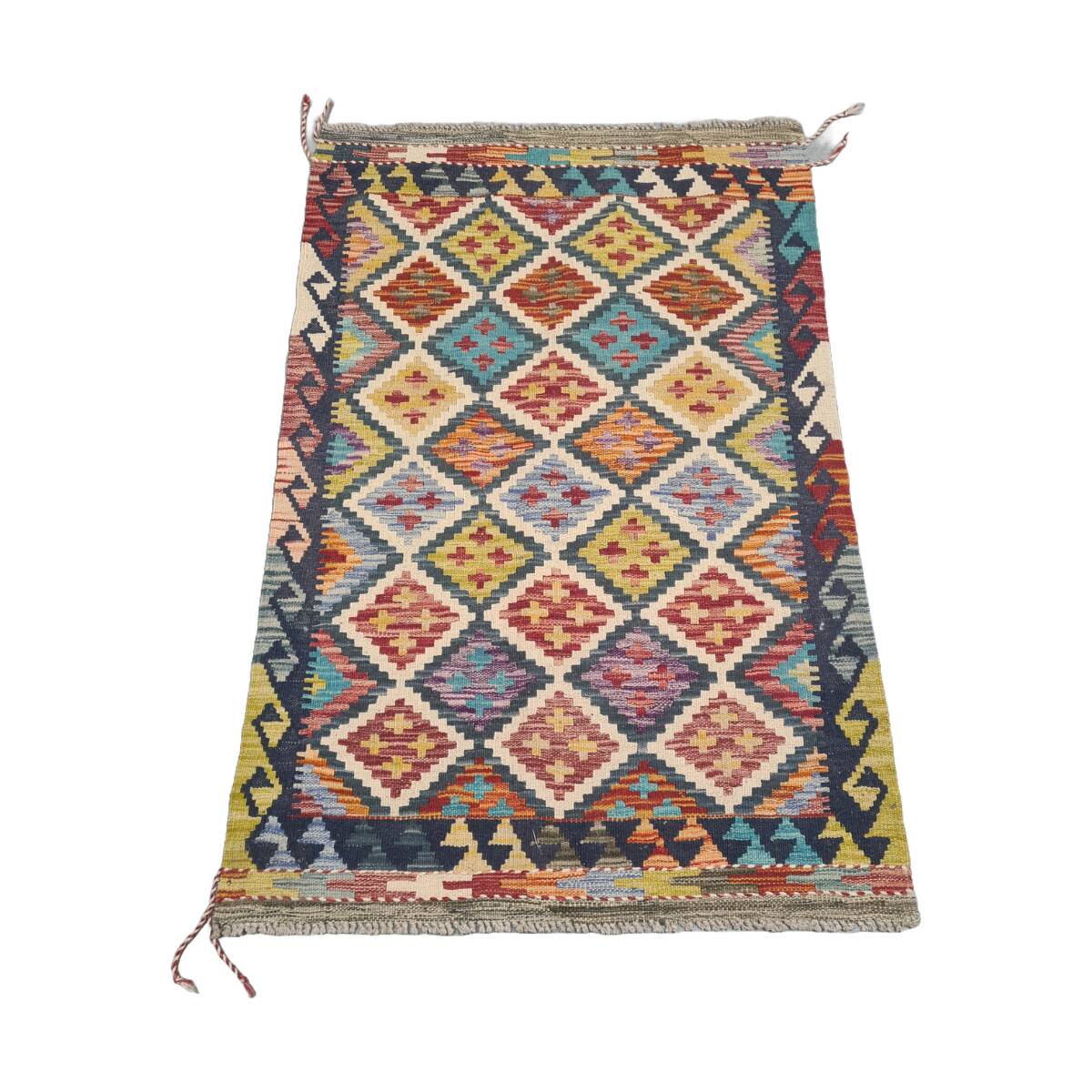 Vintage Afghan Wool Kilim 80x118, 1980s