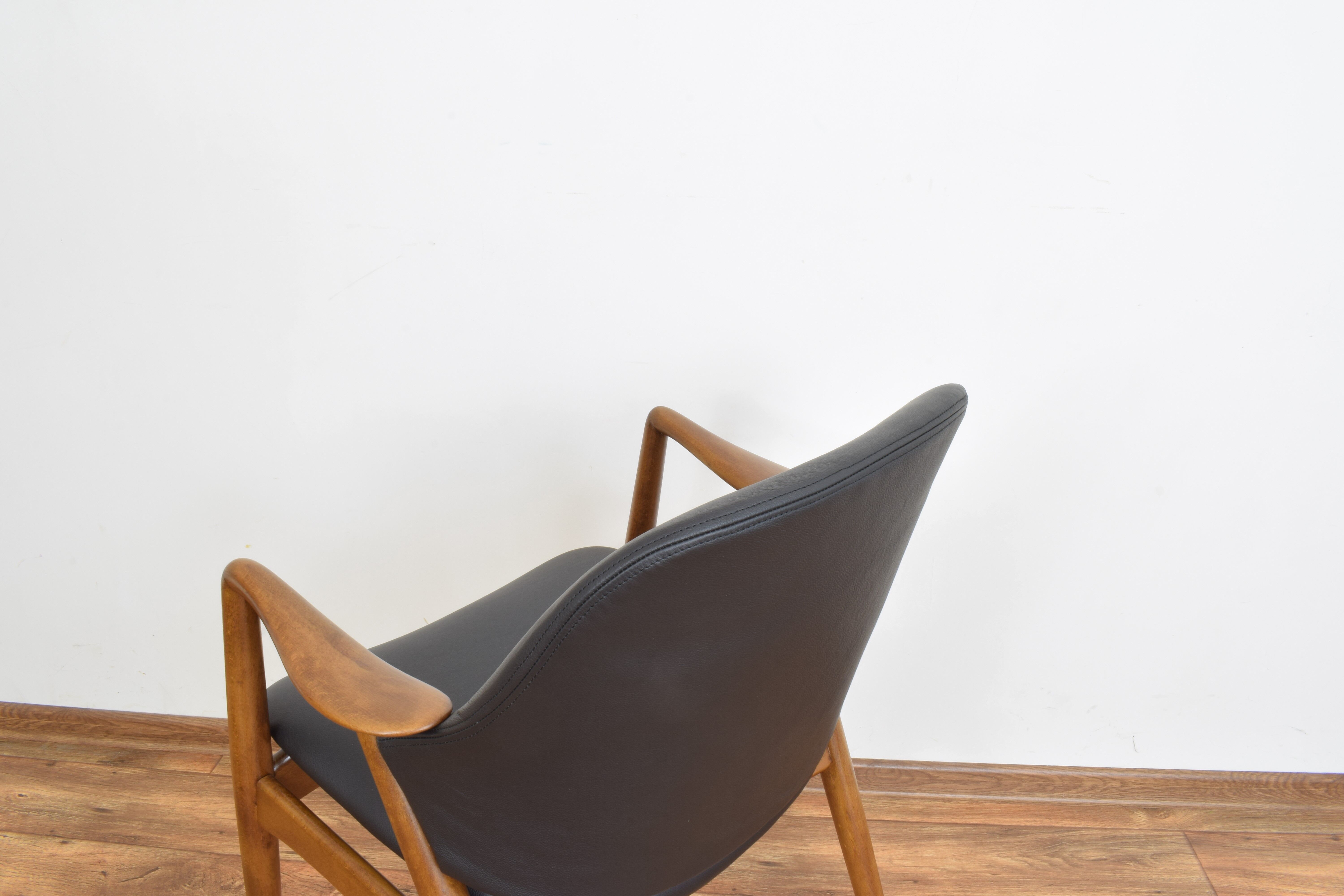 Swedish Leather Office Chairs by Alf Svensson for Dux, Set of 2