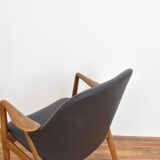 Swedish Leather Office Chairs by Alf Svensson for Dux, Set of 2