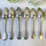 Set of 8 vintage silver plated soup spoons