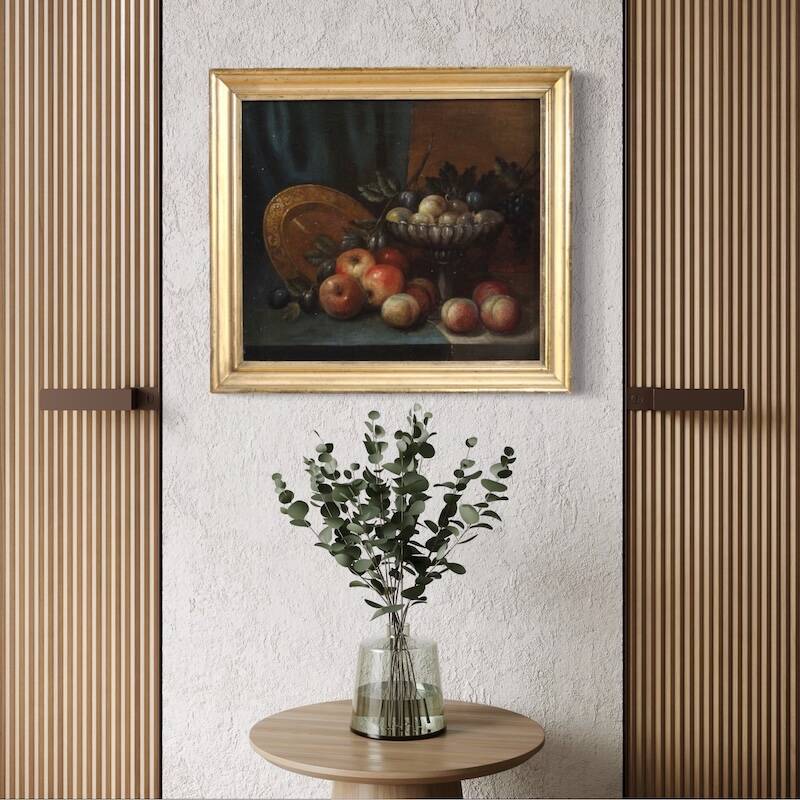 Antique Italian still life painting from the 18th century
