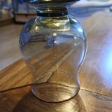6 old smoked glasses with bubbles