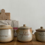Antique stoneware spice pots