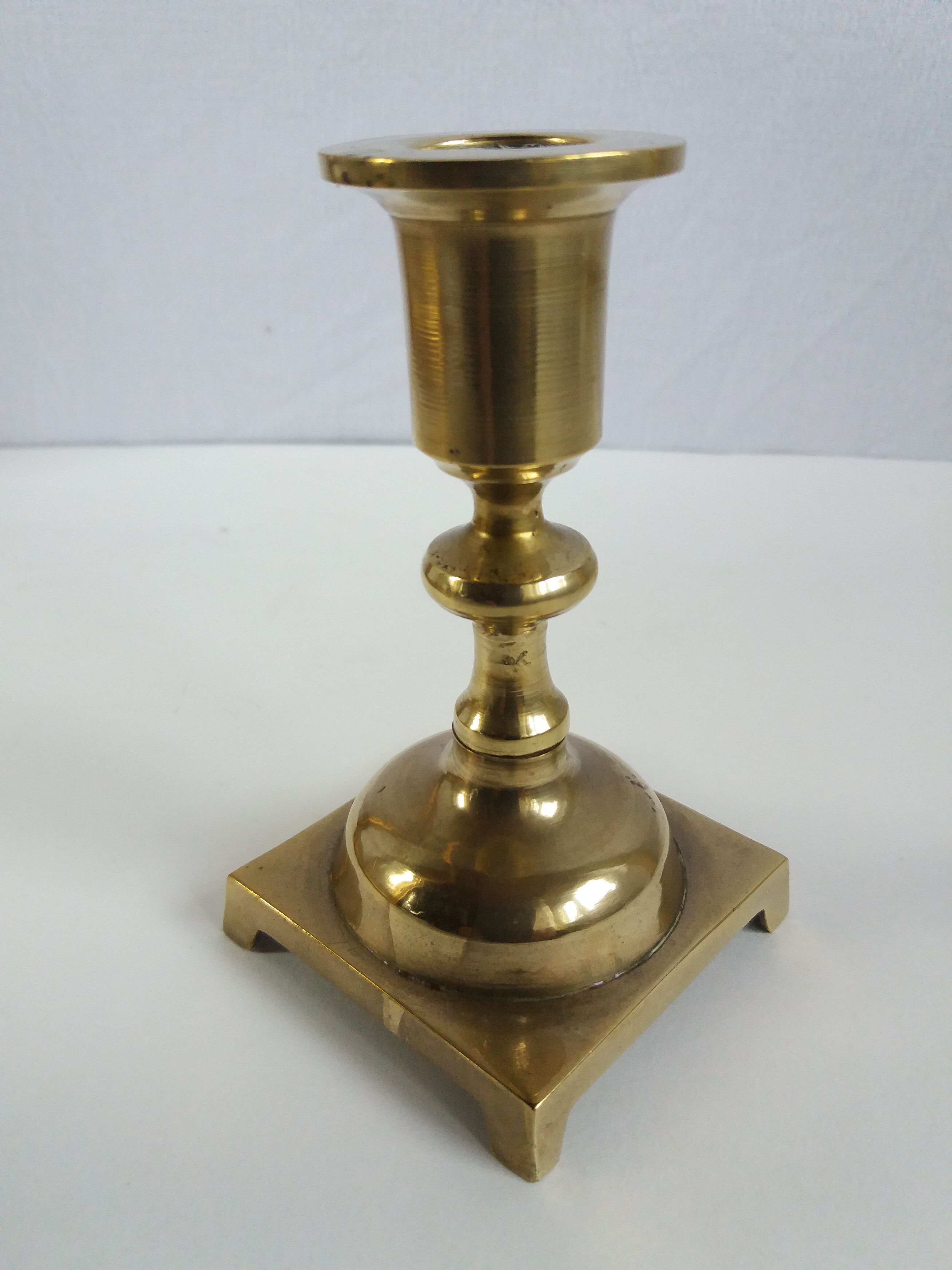 Golden brass candlestick