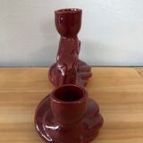 Enamelled ceramic candle holder