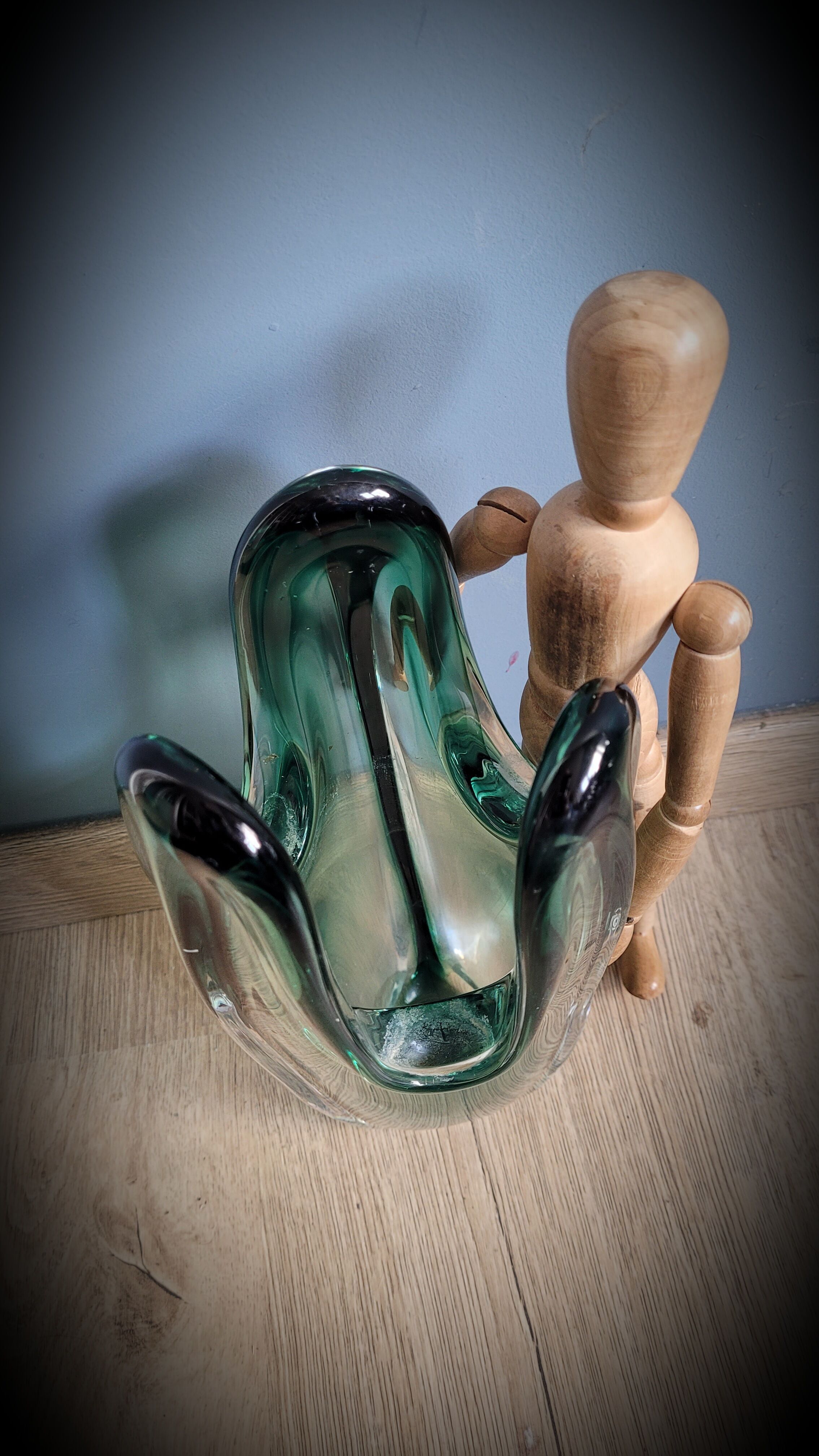 Green Murano vase