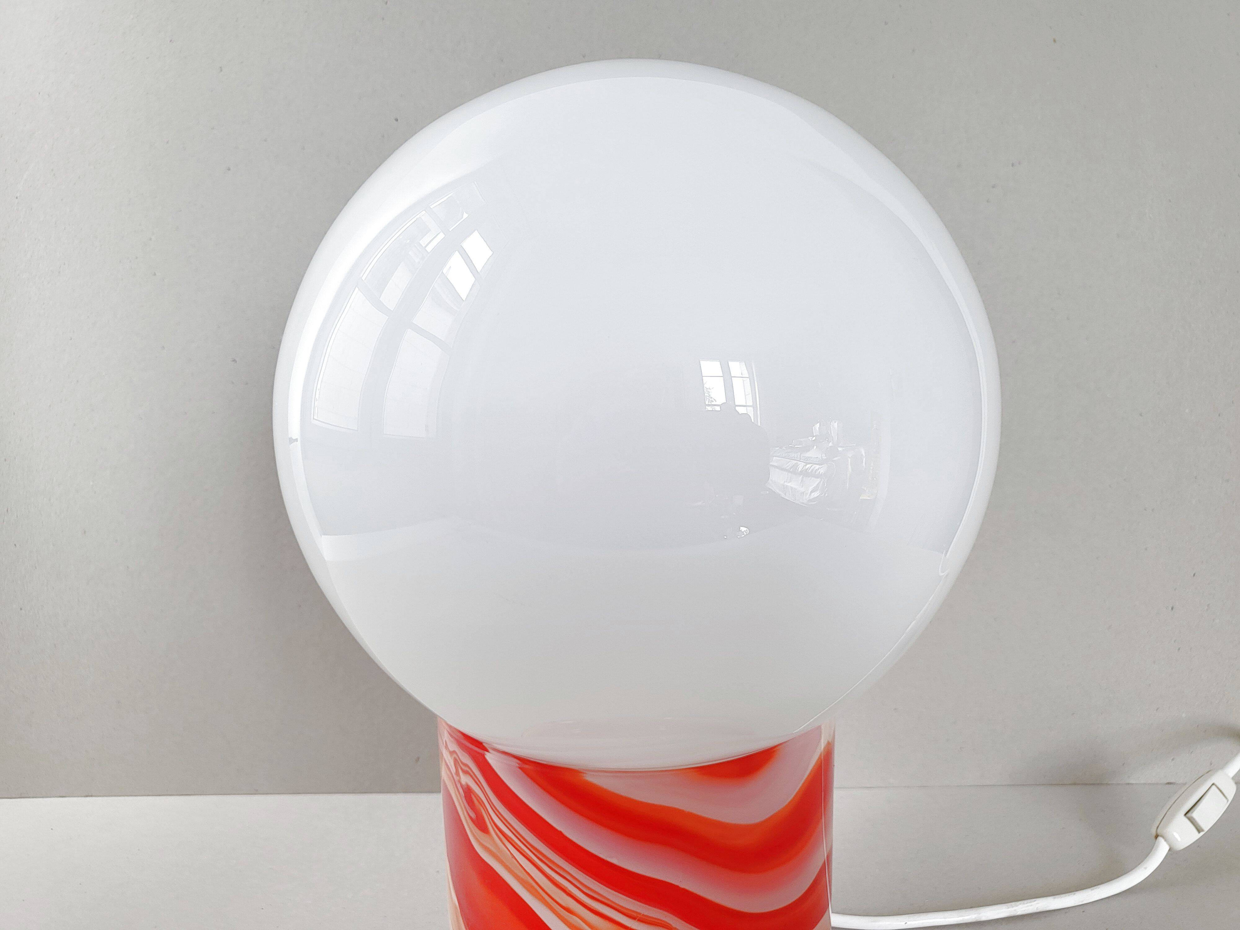 Lampe de table en verre de Murano 1960