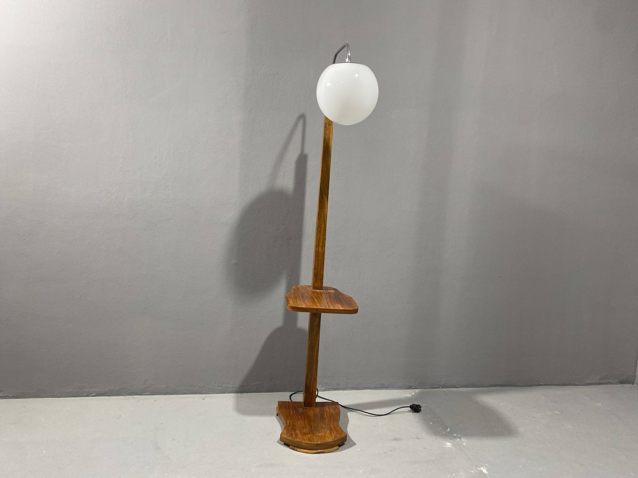 Lampe de sol art déco, années 1930, Tchécoslovaquie
