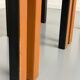4 camel leather chairs, postmodern design by Paolo Piva for B&B Italia Arcadia.