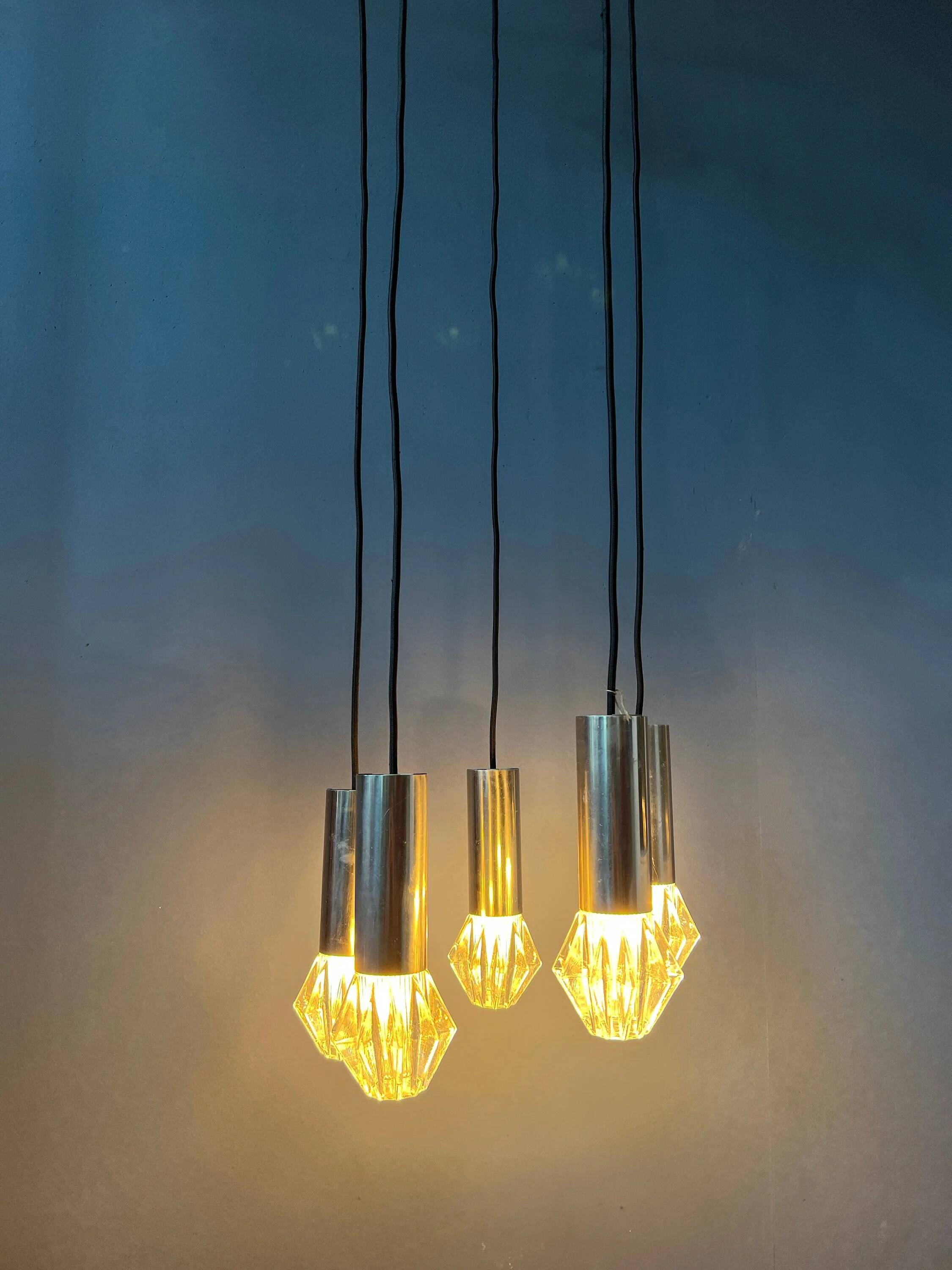 Suspension cascade Space Age Mid-Century / luminaire vintage