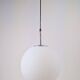 Sphere Pendant in White Satin Opal Glass from Glashütte Limburg, 1970