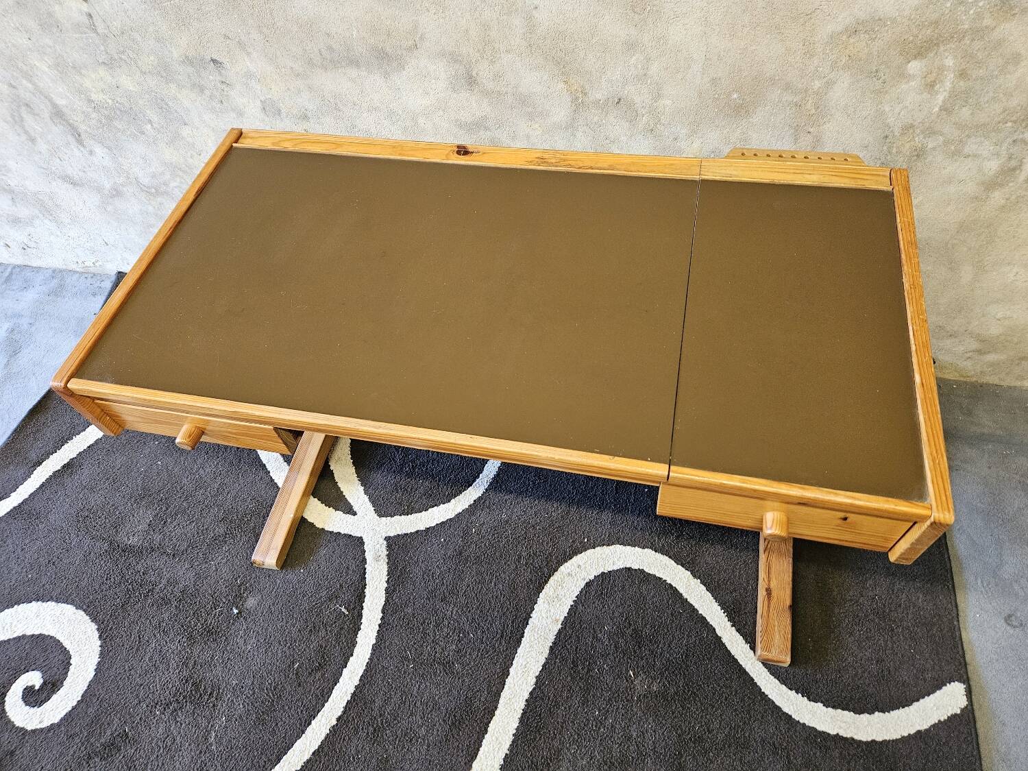 Architec pine desk 1970" suspended