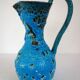 Fat lava vase by Charles Cart in turquoise blue 1960