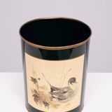 English Metal Waste Basked Bird lithograph 1960s