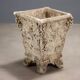 Antique plaster vase decorated with bunches of grapes, Italy, 19th century.