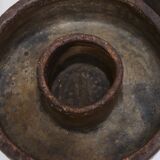 Signed Studio Pottery Brutalist Stoneware Cylindrical Object 1960s