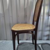 Vintage Thonet style bistro chair in cane and turned wood