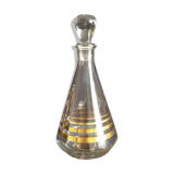 Carafe en verre rayée or