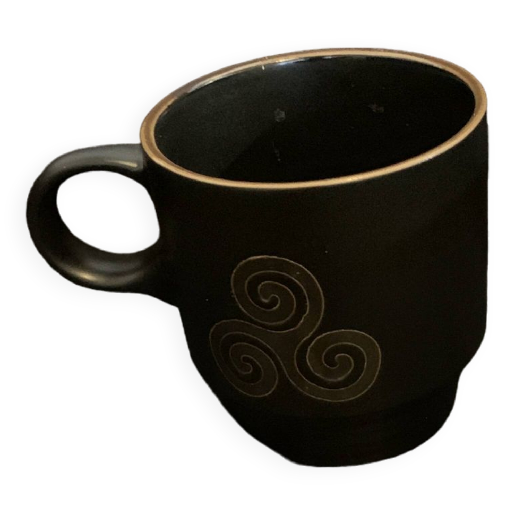 Brittany cup triske decor 9cm triskell decoration France stoneware coffee mug