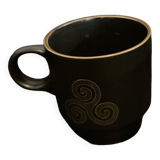 Brittany cup triske decor 9cm triskell decoration France stoneware coffee mug