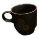 Brittany cup triske decor 9cm triskell decoration France stoneware coffee mug