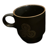 Brittany cup triske decor 9cm triskell decoration France stoneware coffee mug