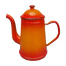 Enamelled coffee maker orange red