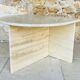 Table d'appoint en travertin,  circa 1980