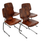 Ensemble de 4 chaises Kusch+Co Flötotto, années 1960.