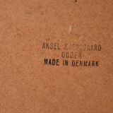 Vintage round mirror Aksel Kjersgaard, Danish teak design.