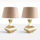 Hollywood regency set of 2 table lamps mod. Piramide, High Society Italy 70