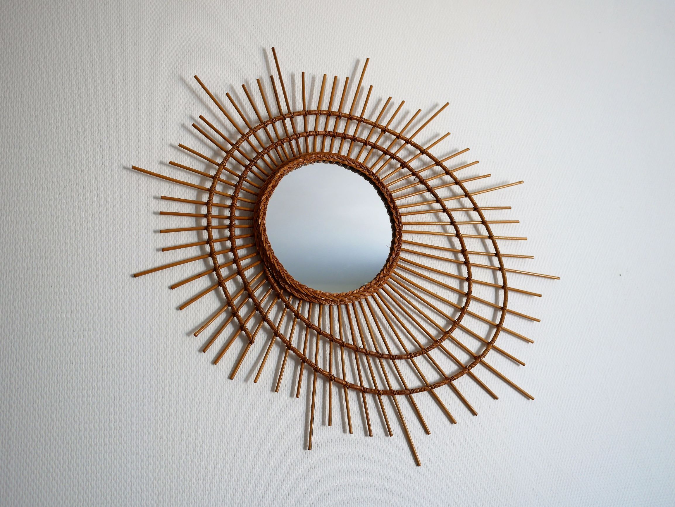 Mirror rattan galaxy 79x67cm
